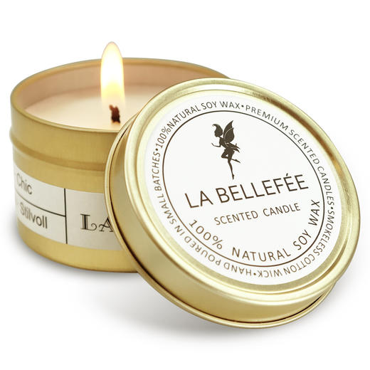 【任选两个变价29.9】大豆蜡铁罐香薰70g  英国梨小苍兰/蓝风铃/海盐鼠尾草/  玫瑰香颂/塔罗科血橙 商品图4