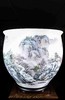 曹细毛：重工釉上彩山水＜溪山烟雲＞书画缸 商品缩略图0