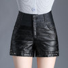 加棉时尚阔腿短裤冬款高腰修身简约休闲气质PU皮靴裤 MYX-OY-950-L 商品缩略图0