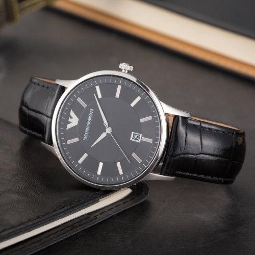 Emporio Armani/安普里奥阿玛尼手表皮质表带男士休闲简约个性腕表石英表时尚腕表 AR11186 商品图2