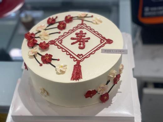 贺寿中国结手绘蛋糕 商品图0