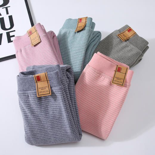 儿童双层条纹小棉裤 发热纤维秋冬保暖条纹双层加厚 商品图1