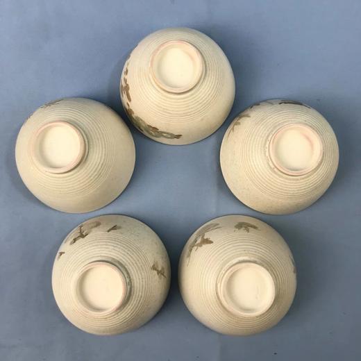 日本橘吉乾山写水墨画茶碗 5枚装 原盒保留 实物见视频 商品图2