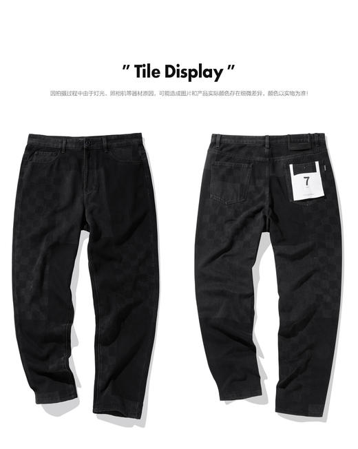 太平鸟男装 2022年春季新款宽松锥形牛仔裤B2HAC1E52 商品图0