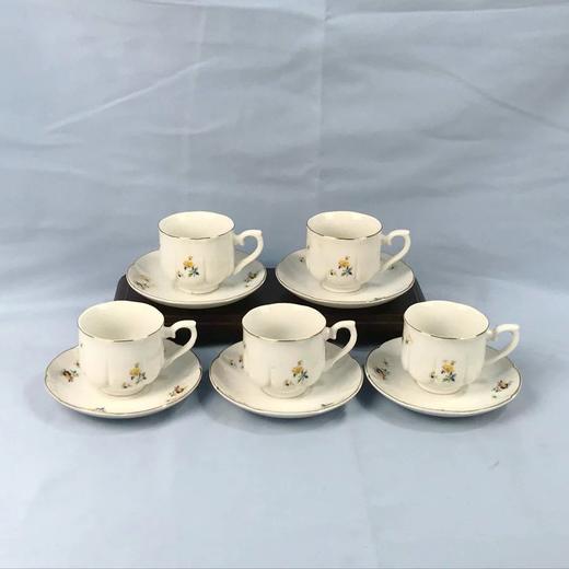日本Ming白瓷金边西式茶杯套组 5套装 原盒保留 实物见视频 商品图0
