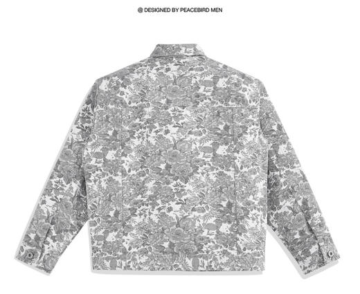 太平鸟男装 春季新款满印翻领夹克短款外套B2BCC1105 商品图1