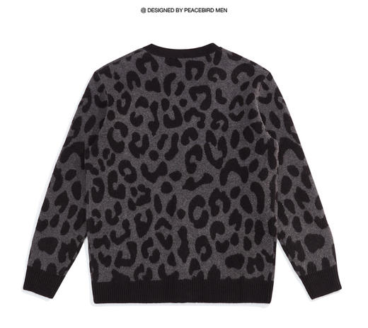 太平鸟男装 2022春季新款虎纹时尚毛开衫男B2EAC1131 商品图1