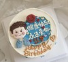 创意男生/小男孩/男宝宝手绘祝福语蛋糕-低糖处理无添加 商品缩略图0