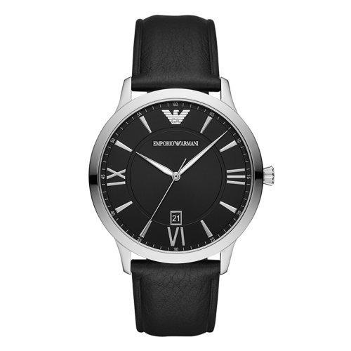 Emporio Armani/安普里奥阿玛尼手表 皮质表带黑色经典时尚商务男士石英腕表 AR11210 商品图0