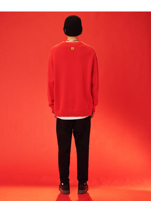 太平鸟男装 2022萌虎系列时尚潮流毛套衫男B2EBC1136 商品图3