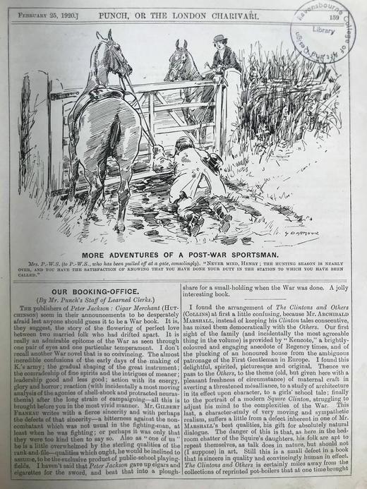 1920年1-6月 英国讽刺漫画杂志《笨拙》 数百幅插图 漆布精装16开 商品图6