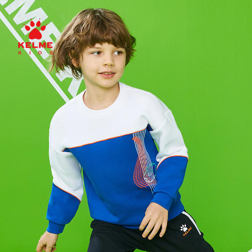  KIDS卡尔美童装男童圆领卫衣中大童春儿童运动休闲上衣 商品图3