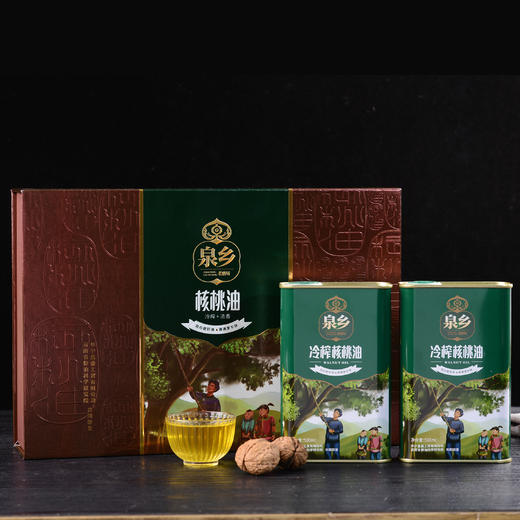 云南玉溪 泉乡老磨坊 冷榨+浓香（礼盒铁听）500ml*2 包邮 商品图0