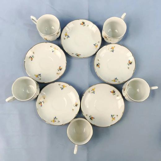 日本Ming白瓷金边西式茶杯套组 5套装 原盒保留 实物见视频 商品图1