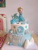 冰雪奇缘艾莎公主双层卡通蛋糕(备注年龄)-低糖处理无添加 商品缩略图0