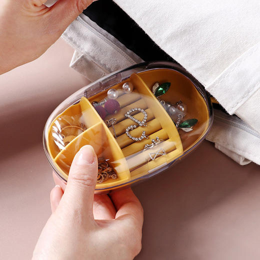 【买一送一  便携首饰盒】随身便携首饰盒小精致戒指耳钉耳环收纳盒随身旅行时尚首饰包 商品图3