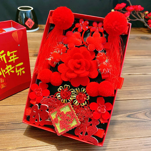 【中国风新年儿童发饰礼盒】过年发夹新年古装头饰女童发卡公主女宝宝古风汉服发饰礼品 商品图5