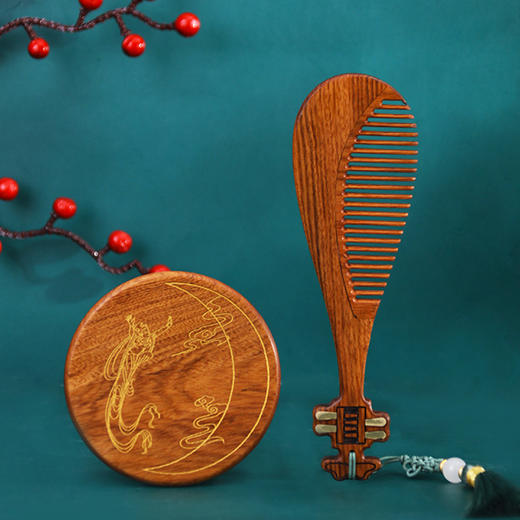 敦煌研究院 镜梳礼盒 博物馆文创礼品中国风生日礼物女生 商品图2