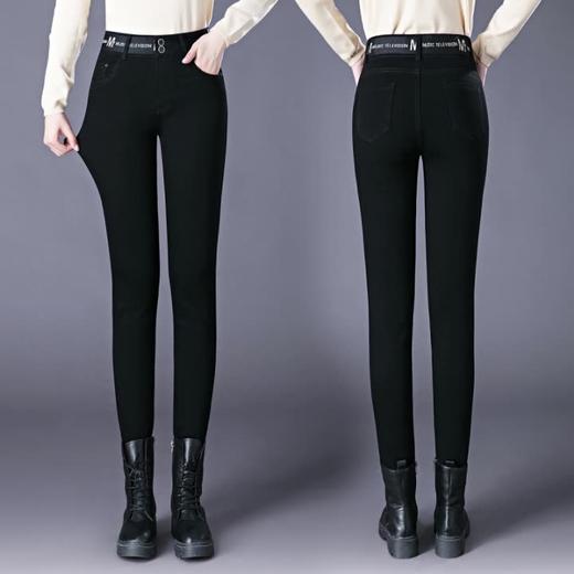 HY  qbs2131高腰显瘦弹力小脚裤加大码休闲铅笔裤 商品图4