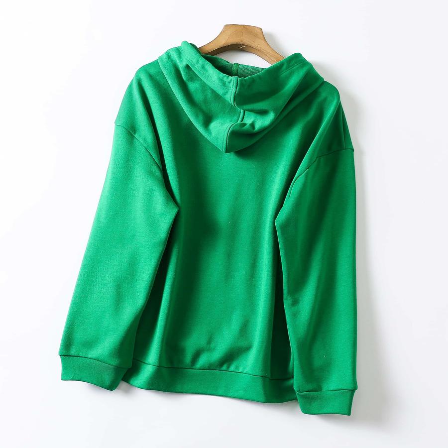 贝壳三 时尚简约袋鼠口袋可爱抽绳宽松连帽款式卫衣女g011540