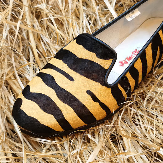 内联升女鞋手工单鞋皮底镶芯狂野小舌鞋7243A 商品图3