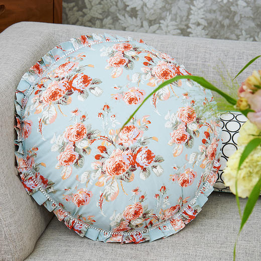法式蔷薇汉堡靠包圆形靠枕 商品图0