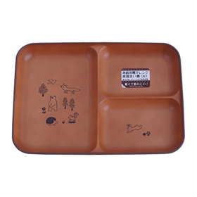 森林小伙伴树脂分餐盘 棕色