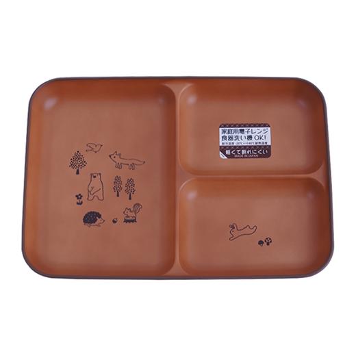 森林小伙伴树脂分餐盘 棕色 商品图0