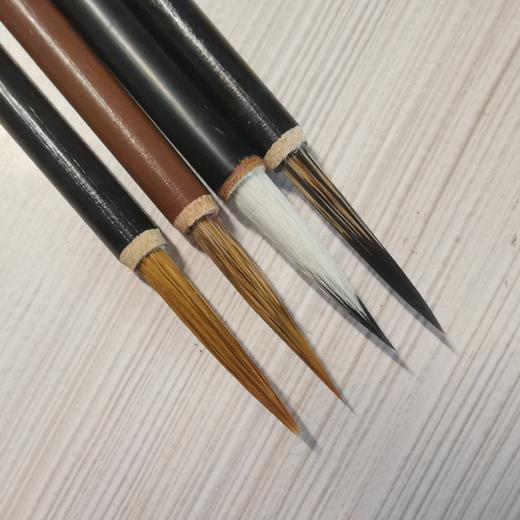 【四毫勾线】狼毫 紫毫 石獾 鼠须 适合国画勾边、画柳竹叶 书法适合写瘦金体 商品图1