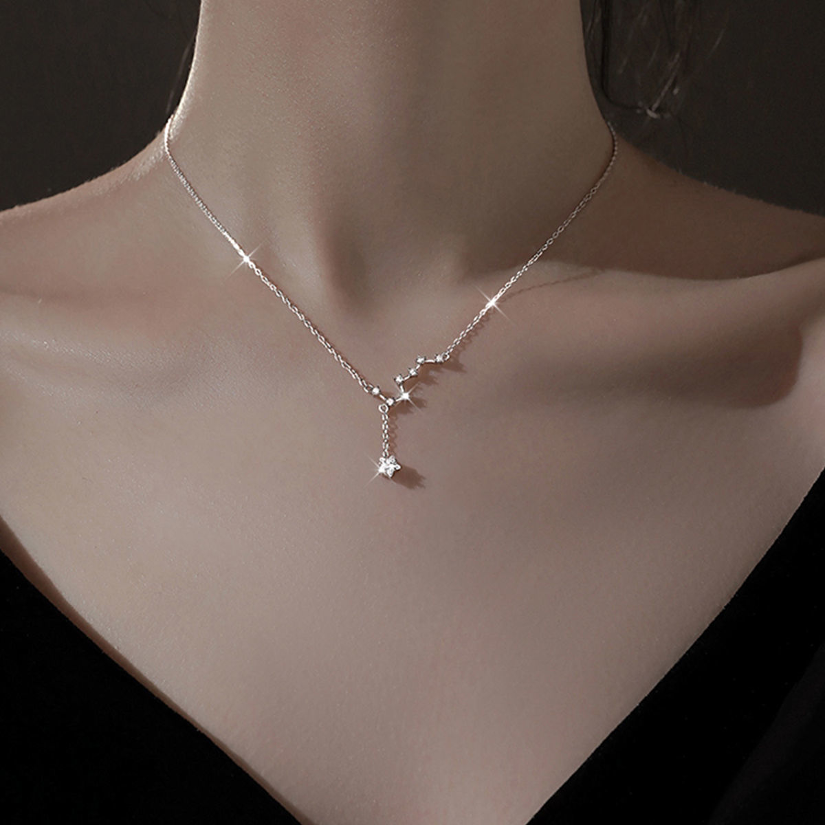 Winy925纯银星桥项链送女友闺蜜节日生日礼物