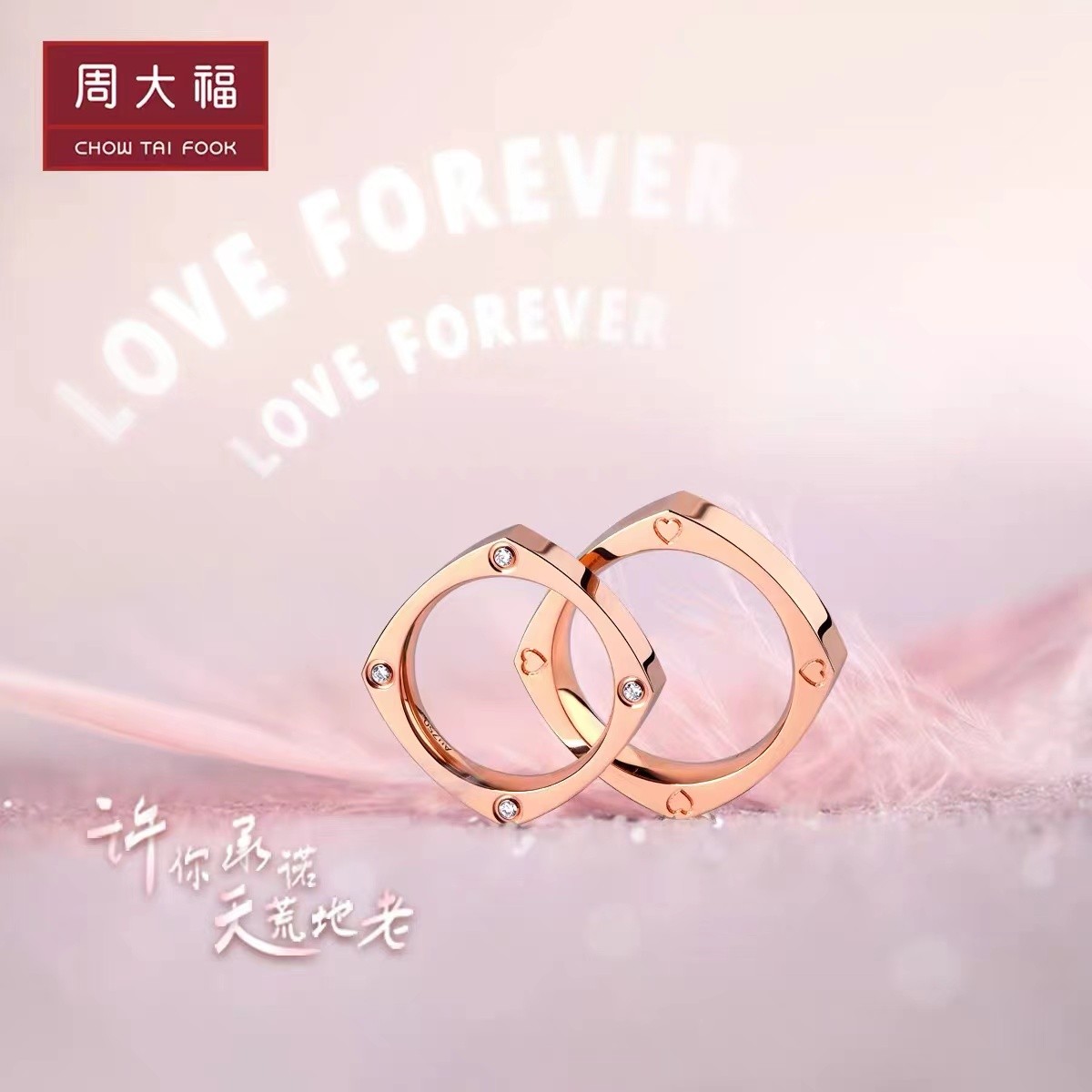 周大福/chow tai fook 天荒地老戒指