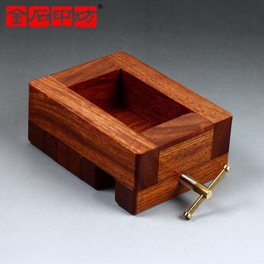 金石印坊精品花梨木方形篆刻印床 圆形篆刻印床  YCM-4 篆刻器具印床刻印工具 商品图2