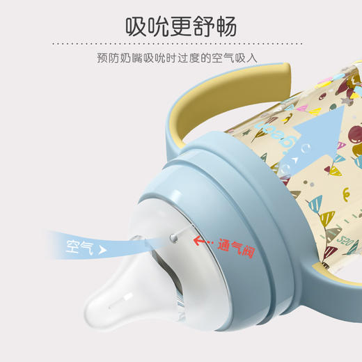 贝亲升级第三代3新生婴儿宝宝宽口径彩绘PPSU双把手奶瓶160ml/240ml/330ml 商品图2