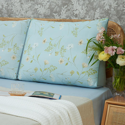 秋意丁香二联三联床头大靠枕 商品图2