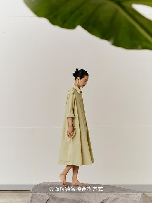 HeyDress衬衫连衣裙女法式气质收腰设计感宽松休闲长袖裙子 商品图2