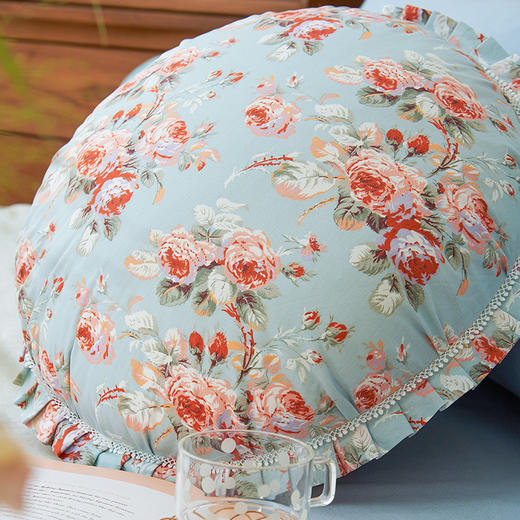 法式蔷薇汉堡靠包圆形靠枕 商品图1
