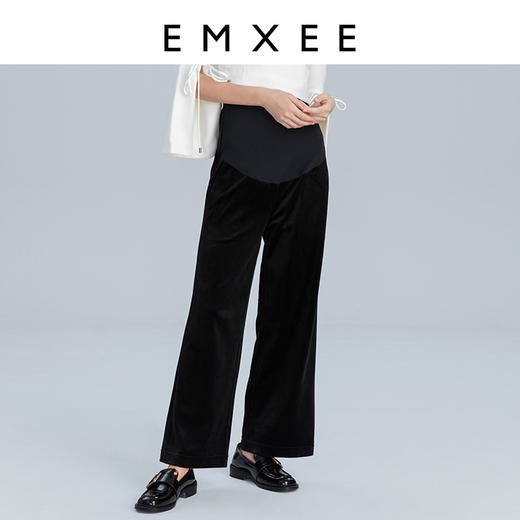 嫚熙秋冬季休闲加厚丝绒款阔腿裤 商品图0