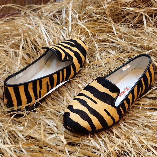 内联升女鞋手工单鞋皮底镶芯狂野小舌鞋7243A 商品图2