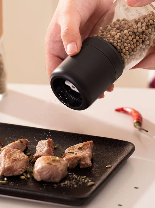 胡椒研磨器家用手动研磨瓶花椒玫瑰海盐白黑胡椒颗粒胡椒粉调料瓶 商品图3