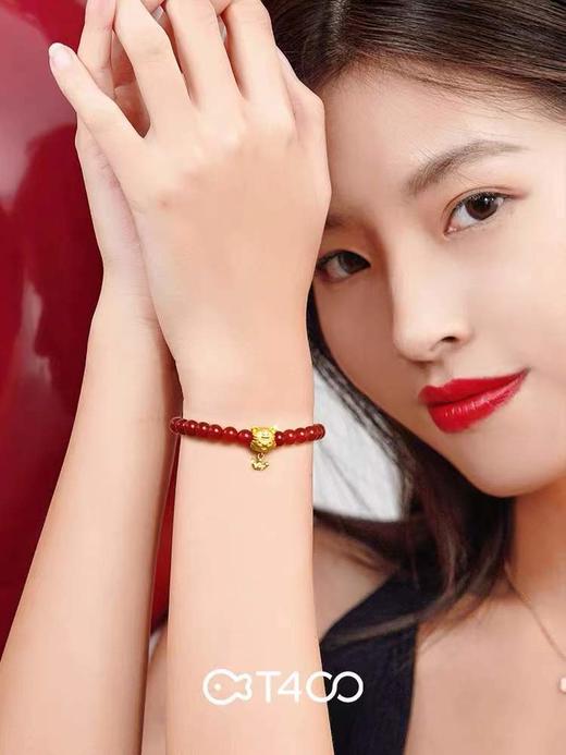 【虎虎生威旗开得胜】T400红玛瑙手串小老虎福虎生威红玛瑙手串纳福锦鲤红玛瑙手链 商品图1