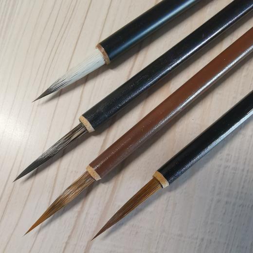 【四毫勾线】狼毫 紫毫 石獾 鼠须 适合国画勾边、画柳竹叶 书法适合写瘦金体 商品图0