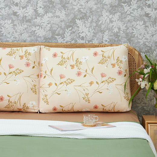 秋意丁香二联三联床头大靠枕 商品图1