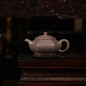 龙德堂陶艺 徐飞制 《六方宫灯》原矿天青泥 220 cc