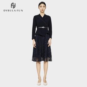 戴布拉芬小性感修身显瘦收腰中长款简约连衣裙L25A509