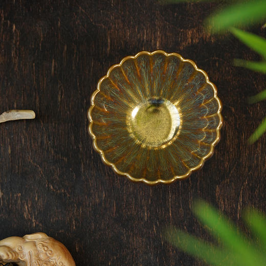 龙德堂陶艺 《星月天目盏·承露（金丝玉毫）》(库存询客服) 商品图2