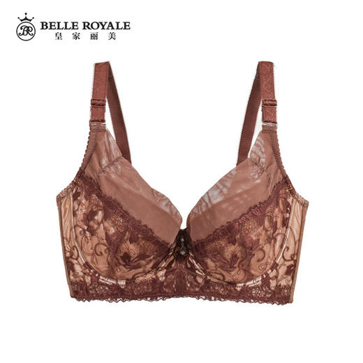 【秒杀品不退不换】皇家丽美W1366-1收副乳记忆钛圈蕾丝花型调整型文胸 商品图1