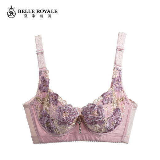 皇家丽美调整型文胸聚拢收副乳薄款刺绣有钢圈文胸花苑华衣HYHY 商品图1