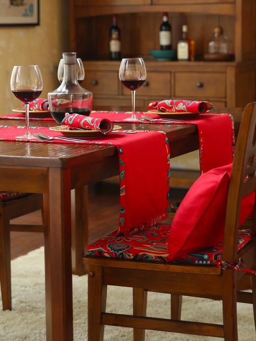 红红火火-大红国风桌旗茶几垫床尾巾35*180cm 商品图1