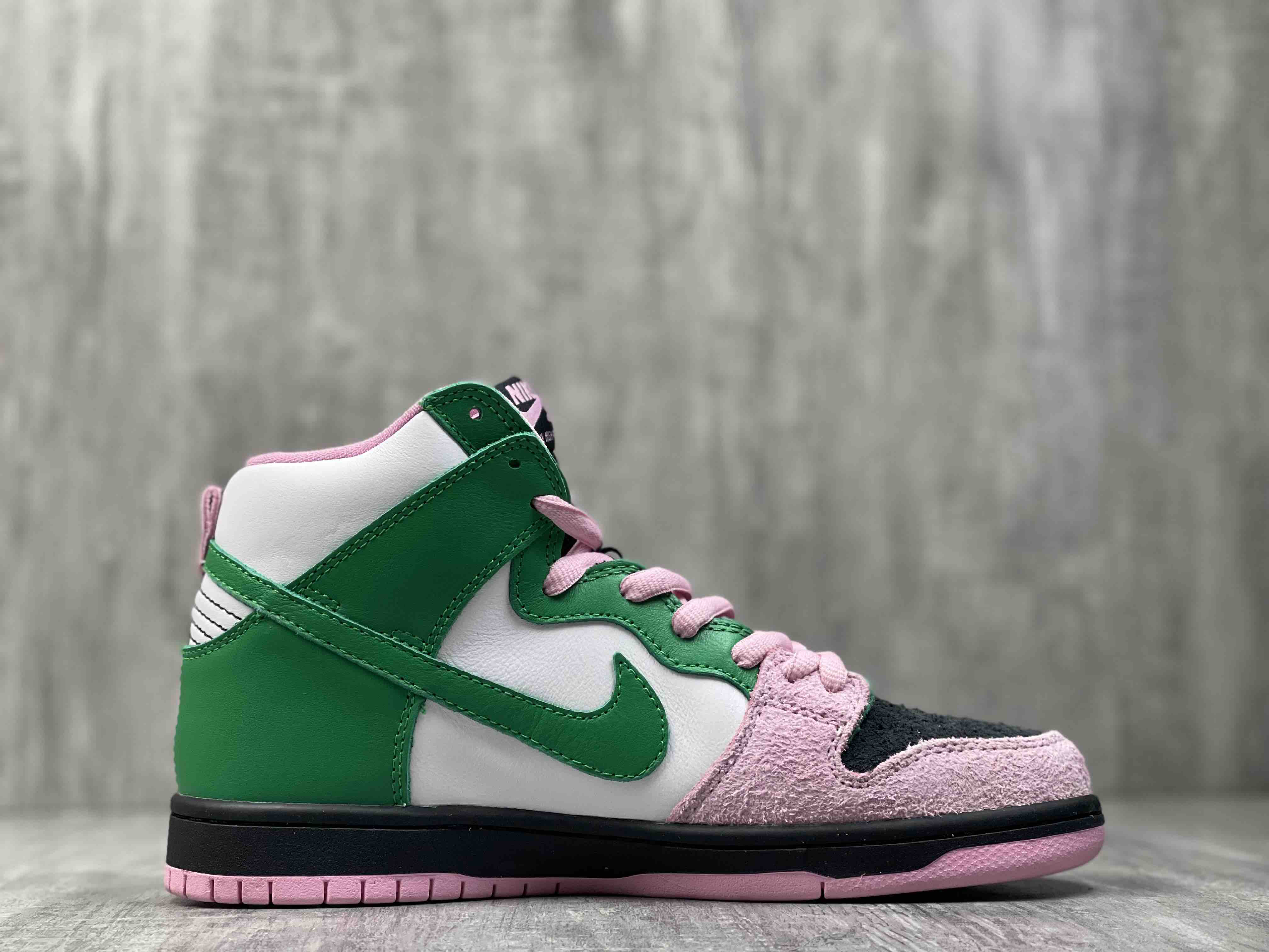 sb dunk high pro prm " 王一博同款 高帮 负片反转 黑粉绿 运动休闲