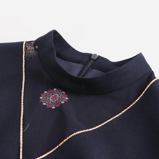 戴布拉芬高贵优雅中长款连衣裙L25A520 商品图1